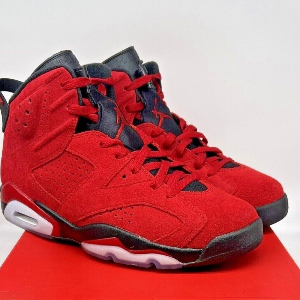 Jordan Kids Red and Black Sneakers